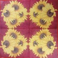 Serviette Sonnenblumen (68) -1 einzelne Serviette Bild 2