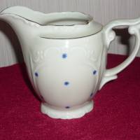 Altes Milchkännchen aus dem Art Deco aus Porzellan mit blauen Sternen Bild 1