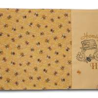 Personalisiertes besticktes Platzset Honigbienen Tischset ca. 35 x 45 cm mit Monogramm Geschenkidee Bienenliebhaber Bild 1