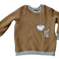 Kinder Kombination Set - Pumphose & Pullover - Größe 86/92 - wilde Tiere weiß beige Bild 2