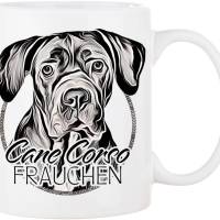 Hunde-Tasse CANE CORSO FRAUCHEN mit Hunderasse im Cartoon-Stil┊tolle Geschenkidee für Hundebesitzer Bild 1