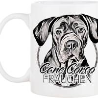 Hunde-Tasse CANE CORSO FRAUCHEN mit Hunderasse im Cartoon-Stil┊tolle Geschenkidee für Hundebesitzer Bild 2