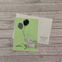 Grußkarten / Glückwunschkarten „niedliche Grüße zur Geburt eines Babys“, für Mädchen & Jungen, Handarbeit, Stampin‘Up! Bild 2