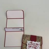 Gutscheinkarten Verpackungen mit Grußkartenfunktion zu Weihnachten, Geldgeschenk, Umschlag, Handarbeit, Stampin’Up Bild 4