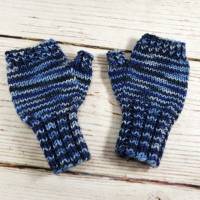 Fingerlose Handschuhe für Kleinkinder - Blau Bild 1
