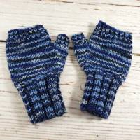 Fingerlose Handschuhe für Kleinkinder - Blau Bild 5
