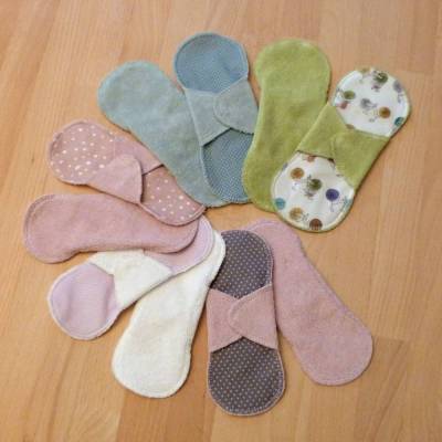 Zero Waste: 2er Set Slipeinlagen aus Biobaumwolle in 3 Größen, Stoffauswahl, Handarbeit