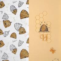 Personalisiertes besticktes Platzset Honigbienen Tischset ca. 35 x 45 cm mit Monogramm Geschenkidee Bienenliebhaber Bild 2