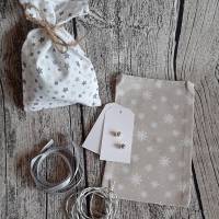 2er Set Geschenksäckchen für Weihnachten mit Zubehör ~ Baumwollsäckchen zum selbst befüllen Bild 7