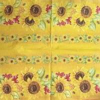 Serviette Sonnenblumen (72) -1 einzelne Serviette Bild 1