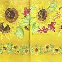 Serviette Sonnenblumen (72) -1 einzelne Serviette Bild 2