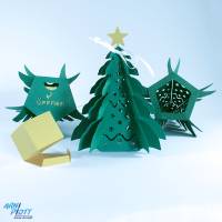 Plotterdatei – Weihnachtsgeschenk, Mitbringsel, Weihnachtsverpackung, Tannenbaum Dekoration, Adventskalender (001) Bild 5
