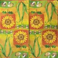 Serviette Sonnenblumen (73) -1 einzelne Serviette Bild 2