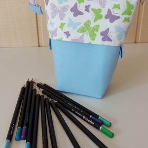 Popup-Mäppchen, Stiftemäppchen, Pencilcase - Schmetterlinge lila Bild 4
