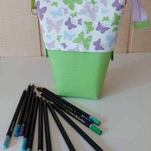 Popup-Mäppchen, Stiftemäppchen, Pencilcase - Schmetterlinge lila Bild 5