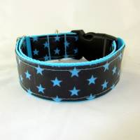 Hundehalsband "Blue Star" Halsband Outdoor verstellbar abwaschbar mit Klickverschluss Kunststoff oder Metall Bild 2