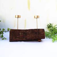 Kerzenhalter Holz rustikal für 2 Teelichter #4 Bild 3