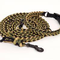Set Halsband und Leine, in Wunschfarben, Paracordhalsband, Leine 2m 3-fach verstellbar, Hundeset, verstellbares Halsband Bild 2