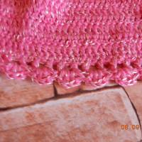 Handgehäkelter schöner rosa Schal,kuschelig und weich, Bild 3
