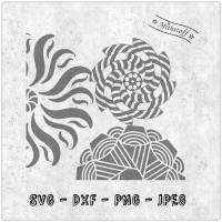 Plotterdatei - Mandala 4 - Sommer - SVG - DXF - Datei - Mithstoff Bild 1
