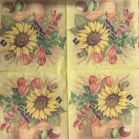 Serviette Sonnenblumen (74) -1 einzelne Serviette Bild 2