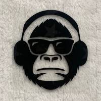 Bügelbild - cooler Gorilla / Affe - viele mögliche Farben Bild 1