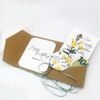 Geldgeschenk Geburtstag „Bloom“- Geburtstagskarte mit pflanzbarem Samenpapier - Das Geschenk das wächst Bild 1