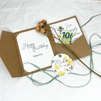 Geldgeschenk Geburtstag „Bloom“- Geburtstagskarte mit pflanzbarem Samenpapier - Das Geschenk das wächst Bild 3