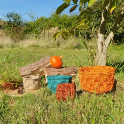 Häkelanleitung für Häkelkörbe/Set ,,Härbsty