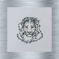 Stickdatei Löwenmähne - 13 x 18 Rahmen - Afrika Tiere, Wüstentiere, Steppentier Stickmotiv, digitale Stickdatei Bild 1