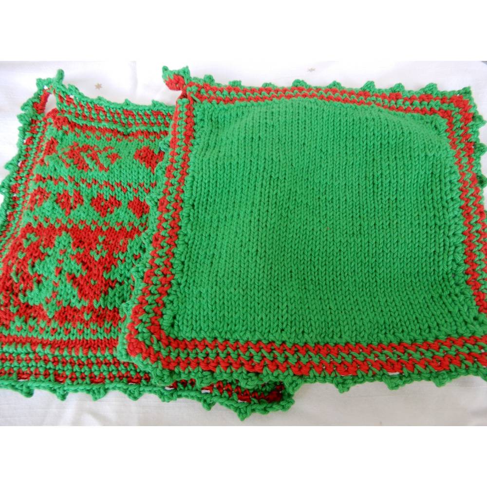 2 Topflappen Mit Tasche - Hitzebeständig Mit Blumen-Motiv 20x20cm