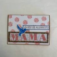 Grußkarte / Glückwunschkarte für die Mama, „Du bist die Allerbeste“, „Vintage Stil“, Muttertag, Handarbeit, Stampin’Up Bild 1