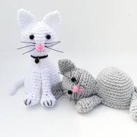 Eierwärmer--Knuffige Katzen--Figur Tiere Katze Cat Haustier Halsband-Herz Bild 3