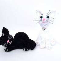 Eierwärmer--Knuffige Katzen--Figur Tiere Katze Cat Haustier Halsband-Herz Bild 4