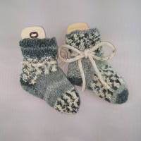 Babysocken handgestrickt, Sohlenlänge ca. 9 cm, Baby Socken Bild 4