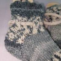 Babysocken handgestrickt, Sohlenlänge ca. 9 cm, Baby Socken Bild 5