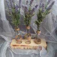 Vasenhalter Vasen Vasentablett  * Variabel * aus Palettenholz und Einwegflaschen Bild 4