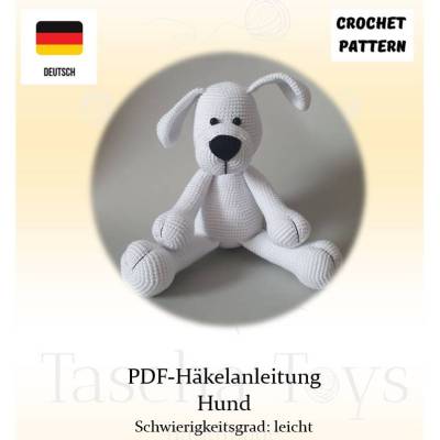 Häkelanleitung Hund, Crochet Pattern Dog, PDF Anleitung Hund auf deutsch