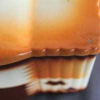 Deckeldose 30er Jahre Keramik Spritzguß Glasur Bild 3