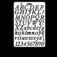 Buchstaben Zahlen Schablone Scrapbooking Letter Stencil DIY Basteln Druck Malen Bild 1