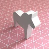 Süßes Mini-Dalapferdchen aus weißem Beton 5 x 5 cm Bild 4