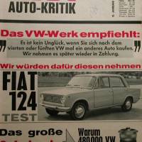mot Auto-Kritik  Nr.16     30.7.1966 -   Test Fiat 124 Bild 1
