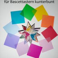 Origami Bastelset Bascetta 10 Sterne transparent/kunterbunt 5,0 cm x 5,0 cm Bild 2
