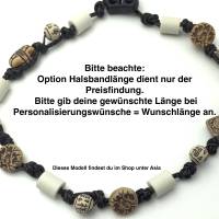 EM Keramik Halsband, Halskette, Schmuckband, Armband für Hund und Mensch - Kauri Muschel Wild Leo Bild 2