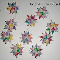 Bascettasterne in kunterbunt,10 Sterne, transparent, Origami Bild 7