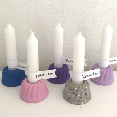 Pustekuchen, süßer Mini-Beton-Gugl verschiedene Farben, Pünktchen, ca. 4 cm