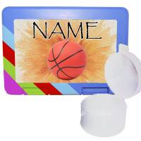 Lunchbox / Brotzeitbox / Brotdose mit separater Obstdose Basketball mit Name / Personalisierbar Bild 1