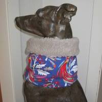 Hundeloop "Paradiesvogel" Hundeschal Bandana Loop Schal für Hunde weich wärmend Teddyfleece gepolstert Bild 4