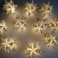 Origami Bastelset Bascetta 10 Sterne transparent mit Noten 5,0 cm x 5,0 cm Bild 1