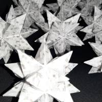 Origami Bastelset Bascetta 10 Sterne transparent mit Noten 5,0 cm x 5,0 cm Bild 4